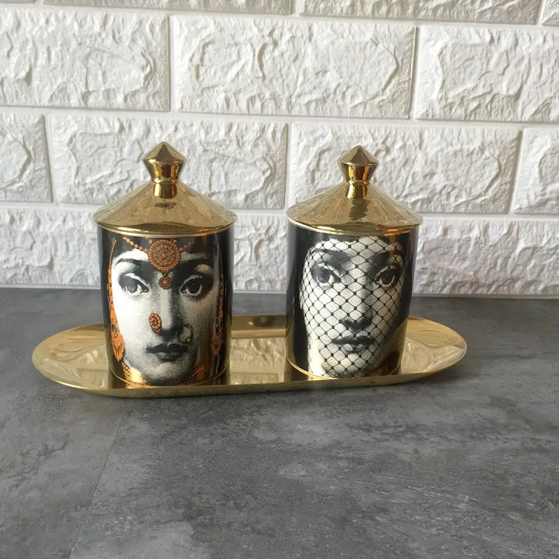 Fornasetti Candle Holder Diy Handmade Candles Jar Retro Lina Face Storage Bin Ceramic Caft Home Decoration Jewerlly Storage Box
Fornasetti Candle Holder Diy Handmade Candles Jar Retro Lina Face Storage Bin Ceramic Caft Home Decoration Jewerlly Storage Box