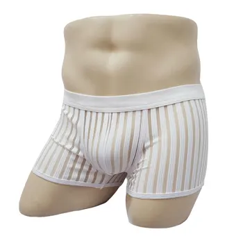 Male Sexy Underwear Men Boxer Underpants Cuecas Mesh Striped Breathable Perspective Transparent Boxer Shorts Men Underwear
Male Sexy Underwear Men Boxer Underpants Cuecas Mesh Striped Breathable Perspective Transparent Boxer Shorts Men Underwear