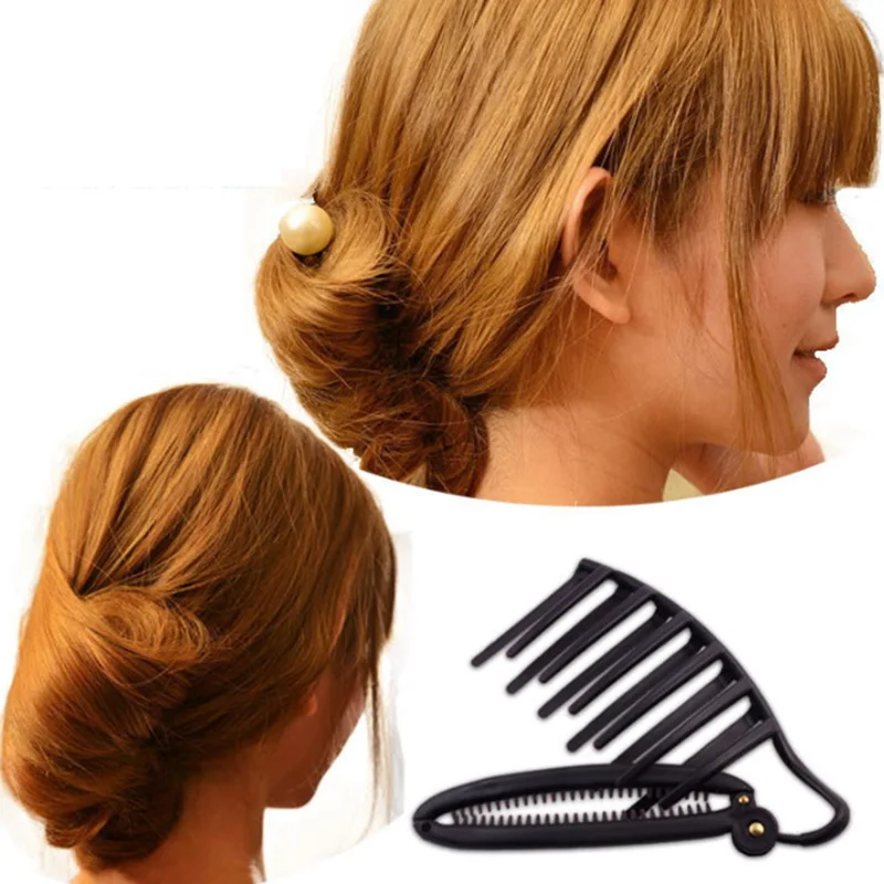 

Women Lady Hair Styling Clip Stick Bun Maker Braid Tool Hair Accessories New Headdress Hair Braider