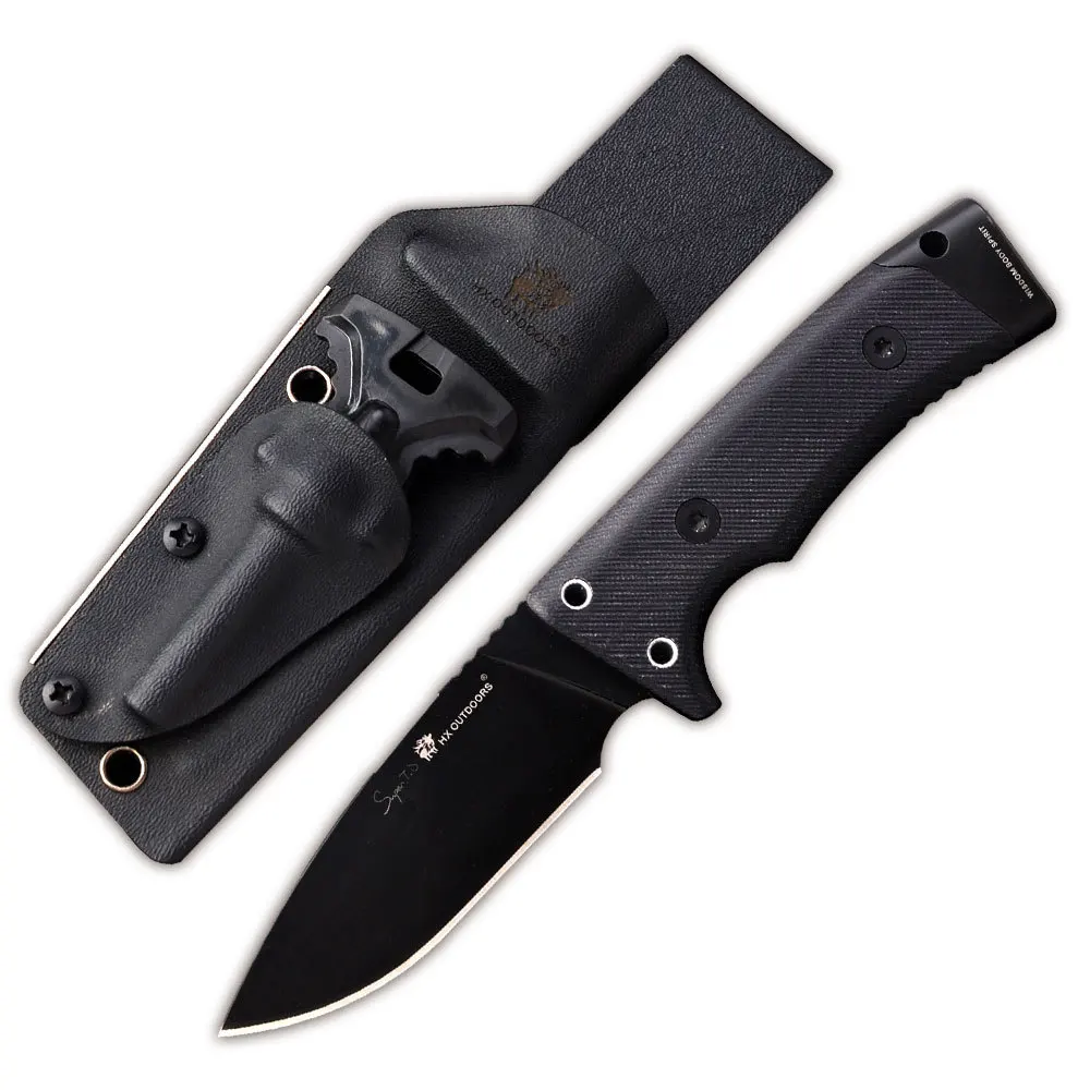 

HX OUTDOORS Good Straight Blade Knife anti-skid handle Knives D2 stainless steel EDC tools Tactical Army Survival Gear knife