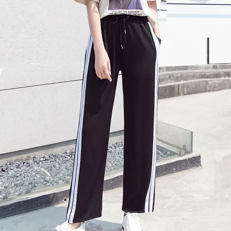 LZMZA Side Double Stripe Casual Wide Leg Pants Women Summer Loose Sportswear Trousers For Women Spring Preppy Style Pants
LZMZA Side Double Stripe Casual Wide Leg Pants Women Summer Loose Sportswear Trousers For Women Spring Preppy Style Pants