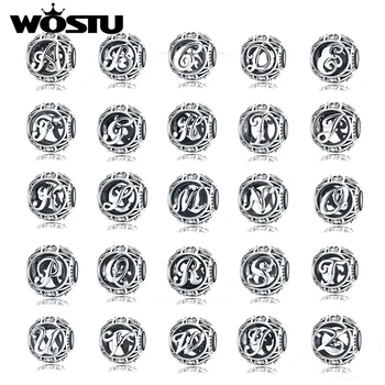 WOSTU Genuine 925 Sterling Silver Fashion Letter A-Z Beads Charm fit Original Bracelet Necklace Woman DIY Jewelry Making FIC738
WOSTU Genuine 925 Sterling Silver Fashion Letter A-Z Beads Charm fit Original Bracelet Necklace Woman DIY Jewelry Making FIC738