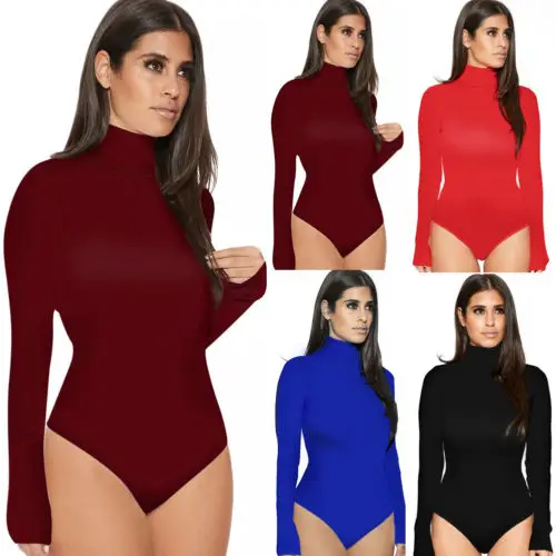 Newly Women High Collar Long Sleeve Solid Color Bodycon Sexy Bandage Bodysuit Jumpsuit Slim Lady Short Romper
Newly Women High Collar Long Sleeve Solid Color Bodycon Sexy Bandage Bodysuit Jumpsuit Slim Lady Short Romper