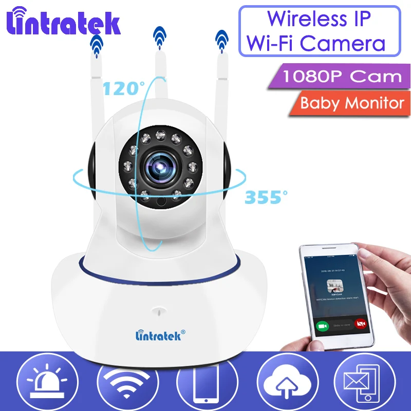 

Upgrade lintratek 2.0MP 1080P Wi-fi Camera Baby Monitor p2p cctv Network Vandal-proof Nanny Home Video 1080p Dome Cam Motion S39
