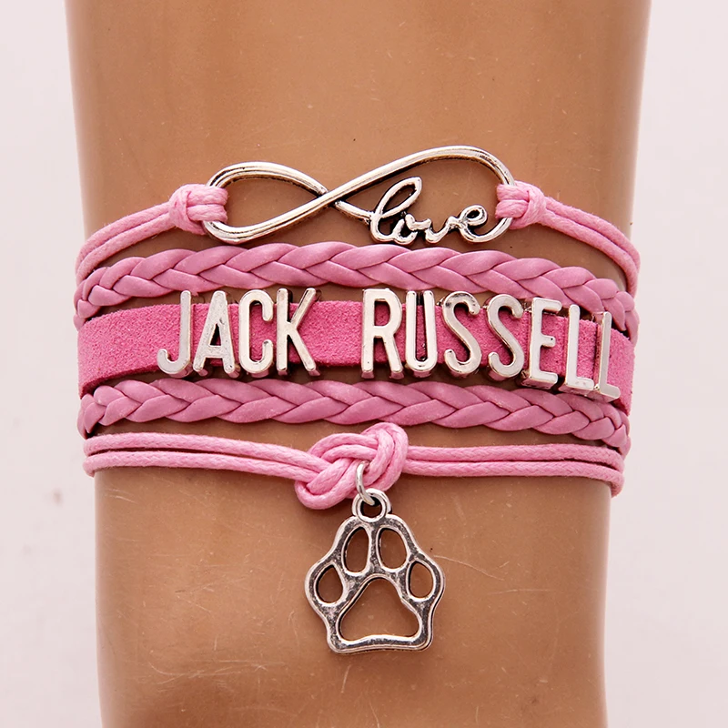 (10PCS/LOT) Infinity Love Jack Russell Bracelet & Bangles Wax Leather Braided Dog Paw Charm Wristband Friendship Christmas Gift
(10PCS/LOT) Infinity Love Jack Russell Bracelet & Bangles Wax Leather Braided Dog Paw Charm Wristband Friendship Christmas Gift