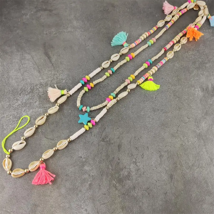 Artificial Shell Necklace Multifunction ID Work Card Rope Chain Mobile Phone Hanging Chain Lanyard boho summer vocation
Artificial Shell Necklace Multifunction ID Work Card Rope Chain Mobile Phone Hanging Chain Lanyard boho summer vocation