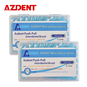 AZDENT 30pcs Dental Floss Push-Pull Interdental Brushes 0.7mm Gum Slim Soft Tooth Pick Interdental Cleaners Oral Care Tool
AZDENT 30pcs Dental Floss Push-Pull Interdental Brushes 0.7mm Gum Slim Soft Tooth Pick Interdental Cleaners Oral Care Tool