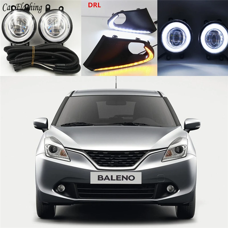 2PCS LED Lens Fog Lights Lamp 3 Colors Angel Eyes DRL Daytime Running Lights With turn signal For Suzuki Baleno 2016 2017
2PCS LED Lens Fog Lights Lamp 3 Colors Angel Eyes DRL Daytime Running Lights With turn signal For Suzuki Baleno 2016 2017
