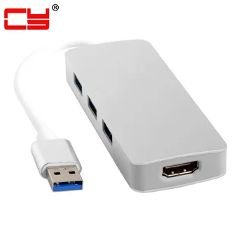 HDMI HDTV 1080p to USB 3.0 USB 2.0 External Graphics Card & USB 3 Ports Hub 4 in 1 Multiplicate Converter Adapter Cable
HDMI HDTV 1080p to USB 3.0 USB 2.0 External Graphics Card & USB 3 Ports Hub 4 in 1 Multiplicate Converter Adapter Cable