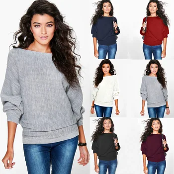 Wontive O-neck Knitted Sweater Women Casual Autumn Sweater Female Pullover Women Bat Sleeve Loose Knitting Jumper Top
Wontive O-neck Knitted Sweater Women Casual Autumn Sweater Female Pullover Women Bat Sleeve Loose Knitting Jumper Top