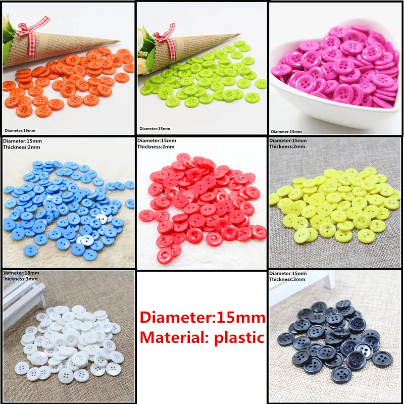 50-200pcs mix color Plastic Button clasp factory direct wholesale models hot models Plastic buttons 15mm sewing supplies
50-200pcs mix color Plastic Button clasp factory direct wholesale models hot models Plastic buttons 15mm sewing supplies
