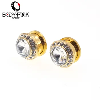Body Punk Ear Expander Flesh Tunnel Jewelry Rose Filigree Big CZ Ear Plugs Body Jewelry Trendy PLG 130
Body Punk Ear Expander Flesh Tunnel Jewelry Rose Filigree Big CZ Ear Plugs Body Jewelry Trendy PLG 130