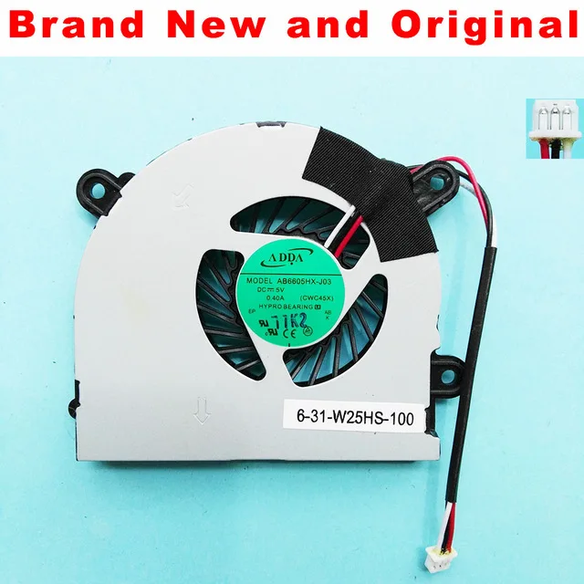 New and Original CPU fan for MSI S6000 X600 laptop cpu cooling fan cooler AB6505HX-J03 CWC45X 6-31-W25HS-100
New and Original CPU fan for MSI S6000 X600 laptop cpu cooling fan cooler AB6505HX-J03 CWC45X 6-31-W25HS-100