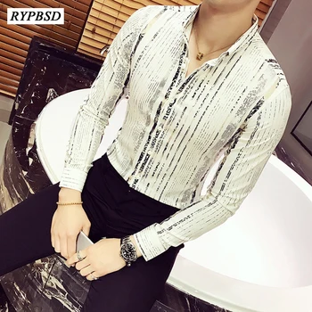 2019 New Luxury Gold Shirt Men Long Sleeve Black White Navy Party Club Sexy Night Bar Stage Clothing Male Shirt Chemise Homme
2019 New Luxury Gold Shirt Men Long Sleeve Black White Navy Party Club Sexy Night Bar Stage Clothing Male Shirt Chemise Homme