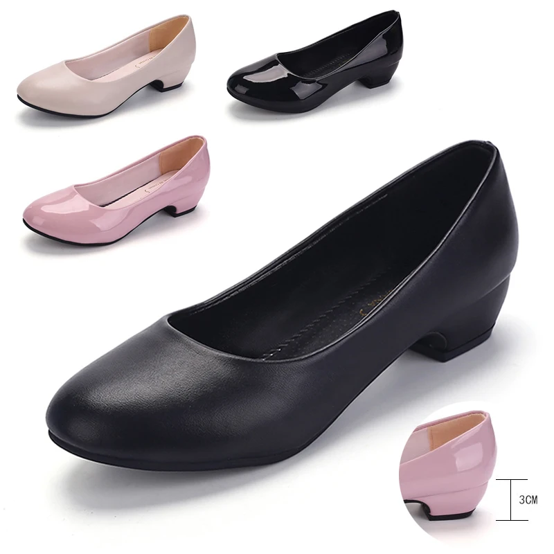 2019 Women Shoes Fashion Solid Color Shallow Mouth Leather Women Office Work Heels Shoes Elegant Ladies Female Low Heel Shoes
2019 Women Shoes Fashion Solid Color Shallow Mouth Leather Women Office Work Heels Shoes Elegant Ladies Female Low Heel Shoes