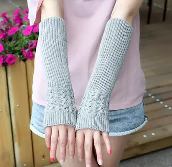 Autumn and winter women's thicken warm knitted gloves lady's medium long arm sleeve winter fingerless glove R120
Autumn and winter women's thicken warm knitted gloves lady's medium long arm sleeve winter fingerless glove R120