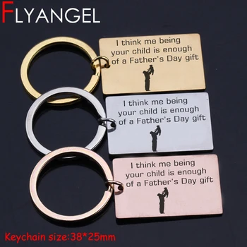 FLYANGEL Hand Stamped Keychain For Father Keyring Jewelry Gifts I Think Me Being Your Child Is Enough Father's Day Bag Charm
FLYANGEL Hand Stamped Keychain For Father Keyring Jewelry Gifts I Think Me Being Your Child Is Enough Father's Day Bag Charm