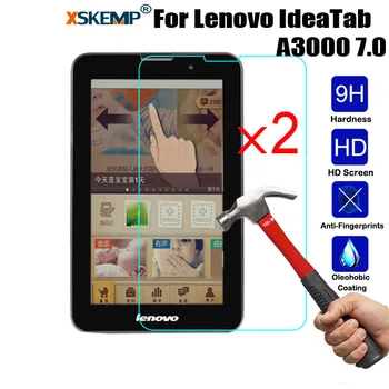 XSKEMP 2Pcs/Lot Tempered Glass Screen Protector For Lenovo IdeaTab A3000 7.0 9H Hardness 0.3mm Ultra Thin Tablet Protective Film
XSKEMP 2Pcs/Lot Tempered Glass Screen Protector For Lenovo IdeaTab A3000 7.0 9H Hardness 0.3mm Ultra Thin Tablet Protective Film