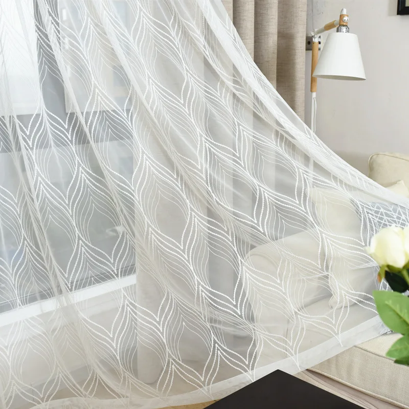 Modern Minimalist White Window Curtain Living Room Bedroom Study Embroidered Curtain Balcony Solid Color Tulle Curtain
Modern Minimalist White Window Curtain Living Room Bedroom Study Embroidered Curtain Balcony Solid Color Tulle Curtain