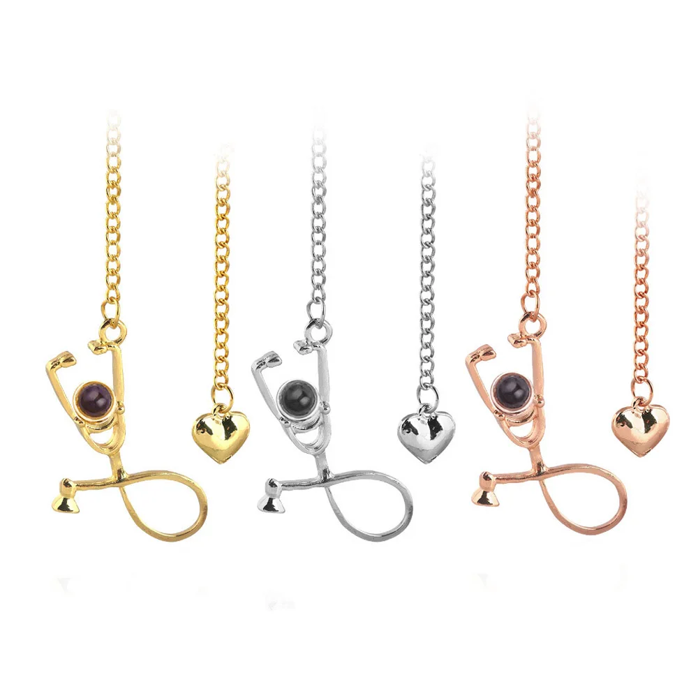 New Stethoscope Lariat Heart Pendant Necklace 100 Languages I love you Projection Collares Doctor Nurse Medical Jewelry Gifts
New Stethoscope Lariat Heart Pendant Necklace 100 Languages I love you Projection Collares Doctor Nurse Medical Jewelry Gifts