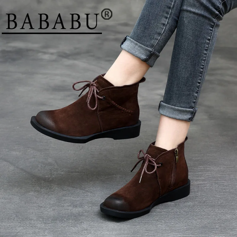 2017 Spring&Autumn New Fashion Retro Martin Ankle Boots Flats Lace-up Round Toe Vintage Genuine Leather Handmade Women's Boots
2017 Spring&Autumn New Fashion Retro Martin Ankle Boots Flats Lace-up Round Toe Vintage Genuine Leather Handmade Women's Boots