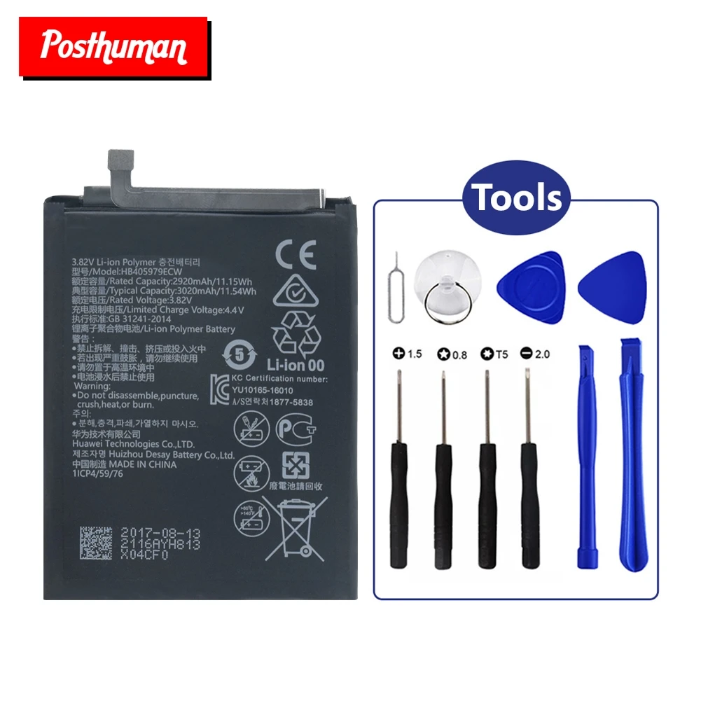 Lithium HB405979ECW Battery For Huawei Nova Honor 6A 6C P9 Lite Mini + Tools AZ-TL00 CAN-L01 CAN-L02 CAN-L11 CAN-L12 CAN-L13
Lithium HB405979ECW Battery For Huawei Nova Honor 6A 6C P9 Lite Mini + Tools AZ-TL00 CAN-L01 CAN-L02 CAN-L11 CAN-L12 CAN-L13
