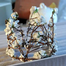 Wedding white flower crown Bridal Bridesmaid Tiara Crown Headband Princess Party hair accessories 60pcs Wedding white flower crown Bridal Bridesmaid Tiara Crown Headband Princess Party hair accessories 60pcs