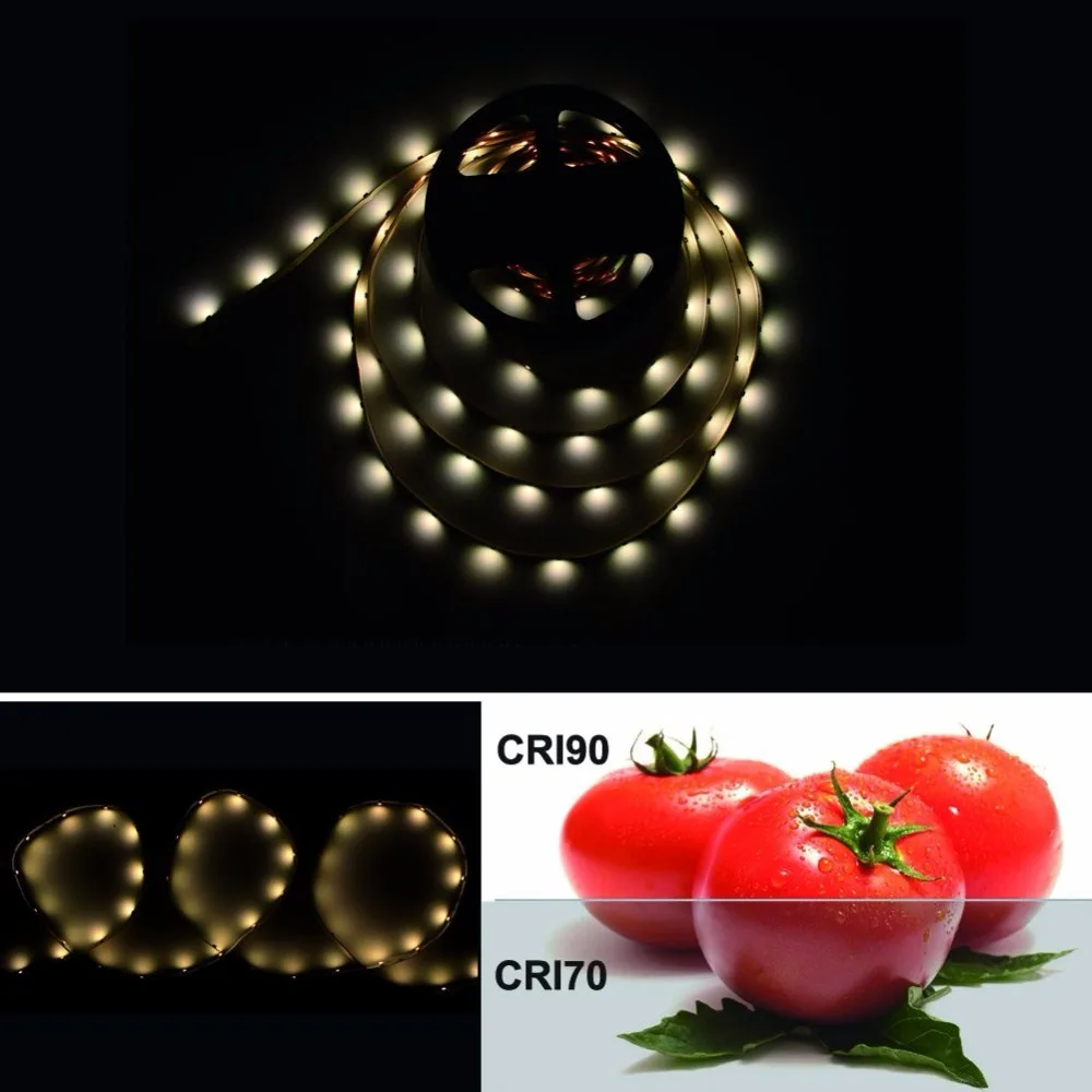 

High Bright DC12V Non-waterproof 5m/lot High CRI>90 LED Light Strip 3528 Natural White LED Strip Lighting CRI 90+ 12W 30leds/m