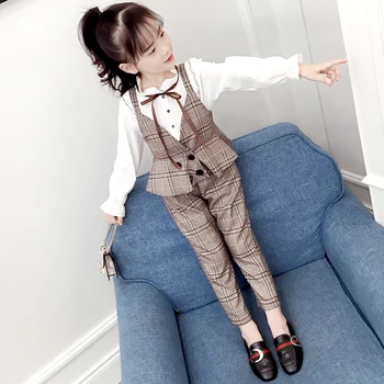 Girls Clothing Sets 2018 Autumn Plaid Vest+ T-Shirts+pants 3Pcs GirlsClothes for Party Age 3 4 5 6 7 8 9 12 13 Years Old
Girls Clothing Sets 2018 Autumn Plaid Vest+ T-Shirts+pants 3Pcs GirlsClothes for Party Age 3 4 5 6 7 8 9 12 13 Years Old