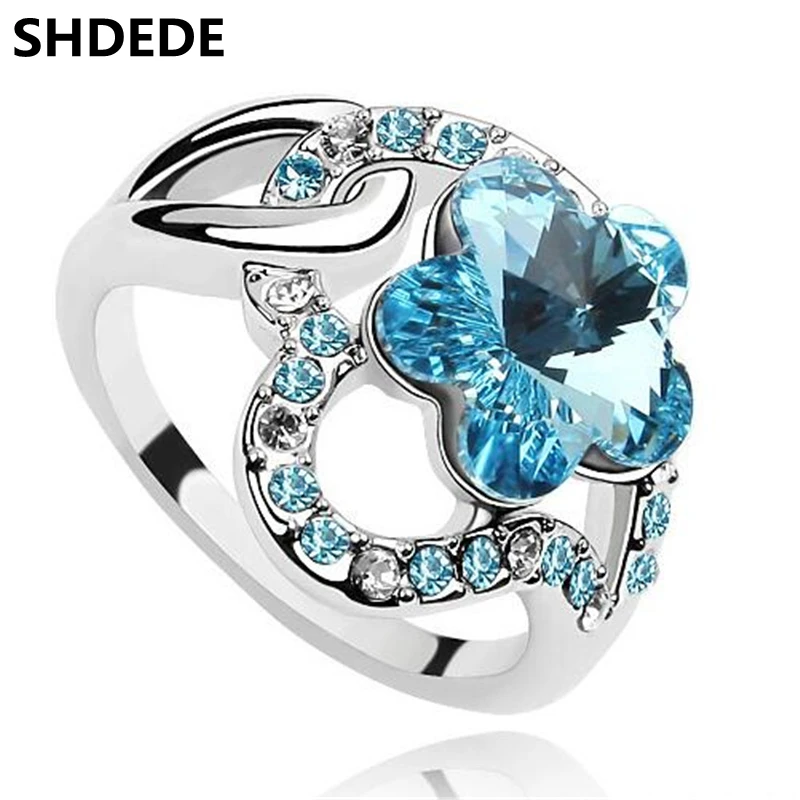 SHDEDE Fashion Jewelry Crystal from Swarovski Engagement Wedding Rings For Women Flower Finger Accessories *451
SHDEDE Fashion Jewelry Crystal from Swarovski Engagement Wedding Rings For Women Flower Finger Accessories *451