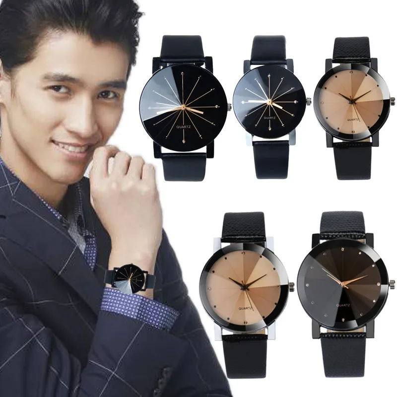 Zerotime #501 2019 New Men Quartz Dial Clock Leather Wrist Watch Round Case Free Shipping