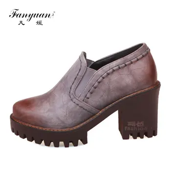 Fanyuan 2017 Hot Vintage Mixed Colors Women Thick High Heel Platform Pumps Ladies Retro Elastic Band Rubber Shoe Plus Size Pumps
Fanyuan 2017 Hot Vintage Mixed Colors Women Thick High Heel Platform Pumps Ladies Retro Elastic Band Rubber Shoe Plus Size Pumps
