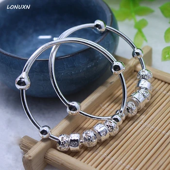 High Quality bells 999 Stamped sterling silver bracelet 925 pure silver chain genuine solid silver bracelet For Women Jewelry
High Quality bells 999 Stamped sterling silver bracelet 925 pure silver chain genuine solid silver bracelet For Women Jewelry