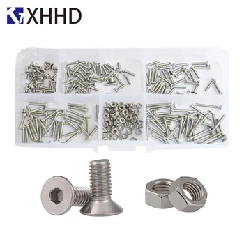Hex Flat Socket Head Cap Screw Metric Thread Countersunk Hexagon Allen Bolt Nut Set Assortment Kit Box 304 Stainless Steel M2
Hex Flat Socket Head Cap Screw Metric Thread Countersunk Hexagon Allen Bolt Nut Set Assortment Kit Box 304 Stainless Steel M2