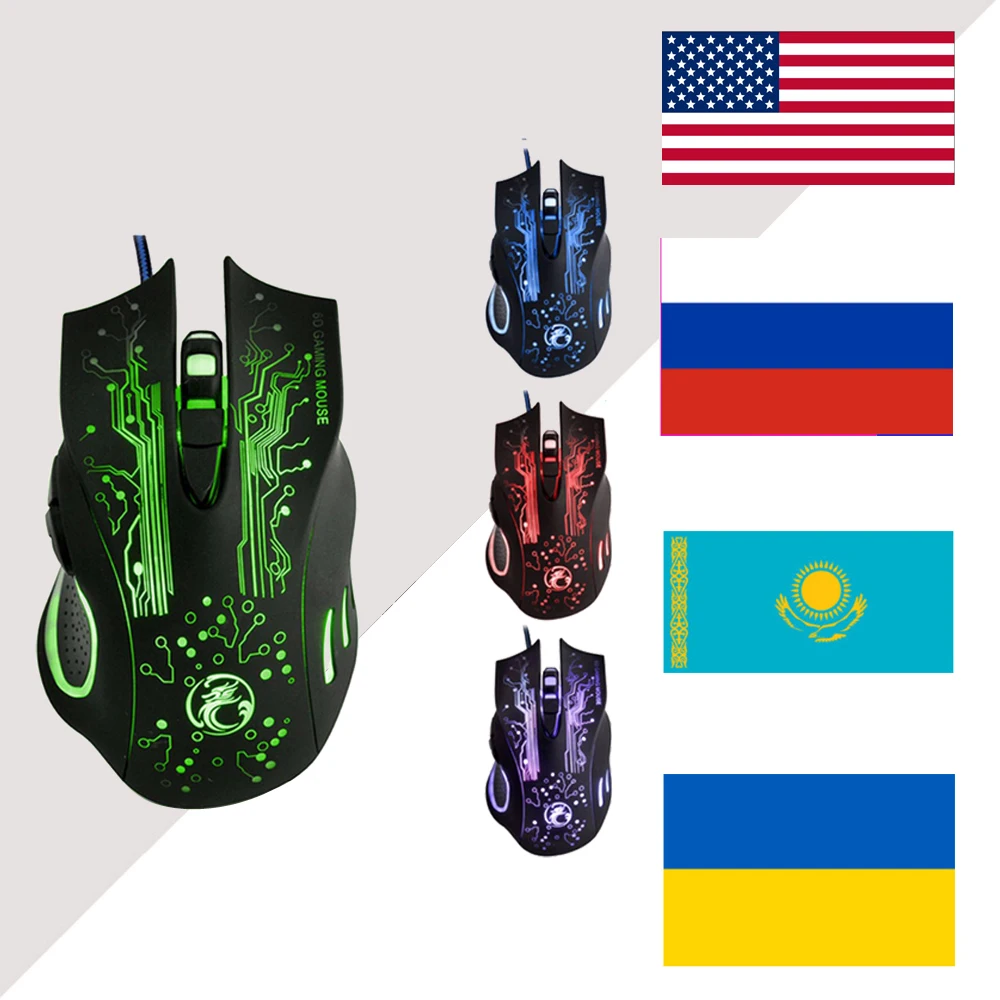 RS USB wired mouse LED flashing light computer gaming mouse silent click wired mouse 6 button high-end players and game
RS USB wired mouse LED flashing light computer gaming mouse silent click wired mouse 6 button high-end players and game