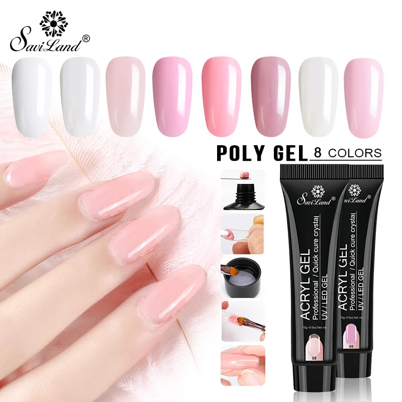 Saviland Poly Gel UV Nail Polish Acryl Gel Quick Building Gel Varnish 15ml Finger Extension Gel Nail Art Hot Sale
Saviland Poly Gel UV Nail Polish Acryl Gel Quick Building Gel Varnish 15ml Finger Extension Gel Nail Art Hot Sale