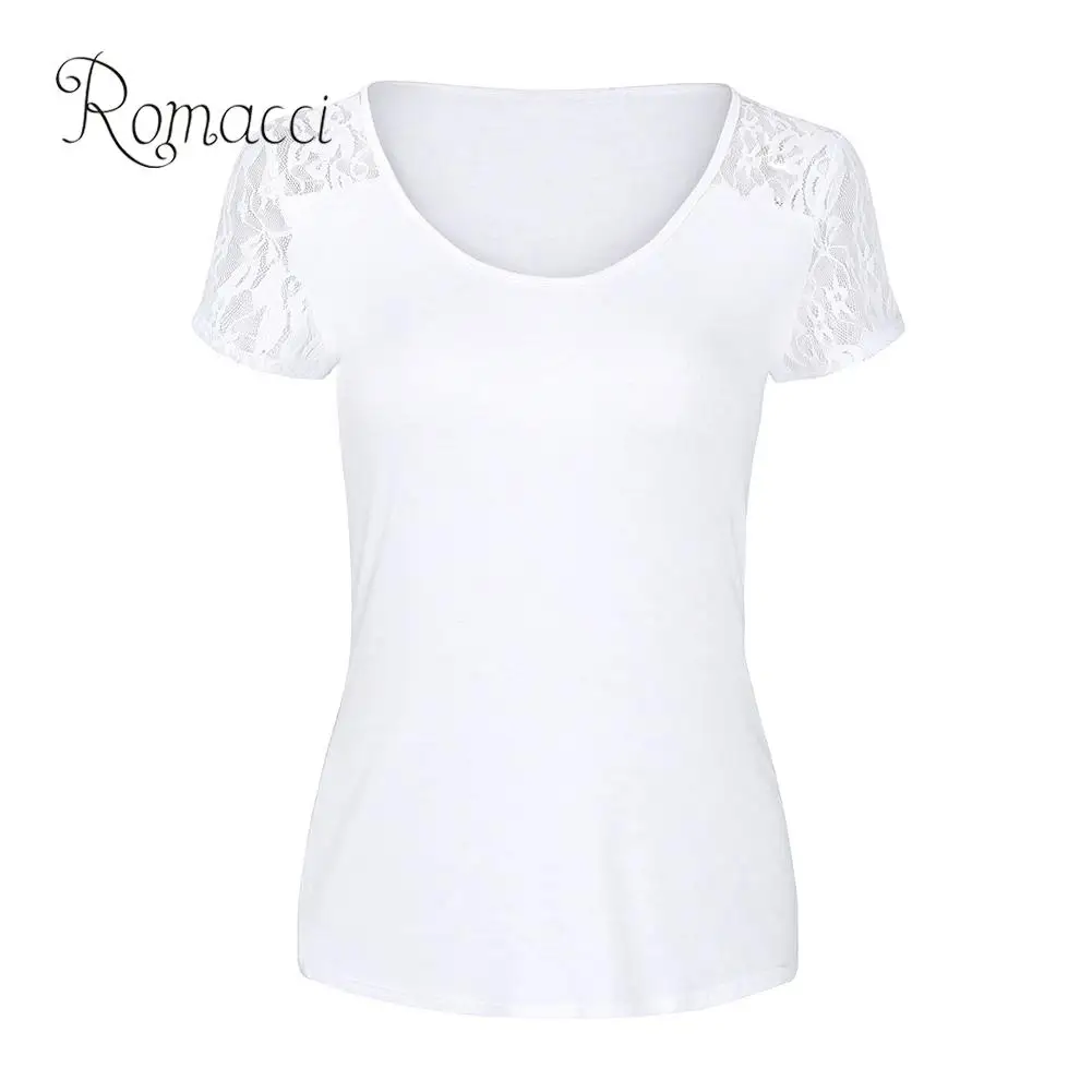Romacci 2019 Summer T-shirts Women K-pop Crochet Lace Patchwork Short Sleeve T Shirt Female Casual Loose 5XL Plus Size T-shirt
Romacci 2019 Summer T-shirts Women K-pop Crochet Lace Patchwork Short Sleeve T Shirt Female Casual Loose 5XL Plus Size T-shirt