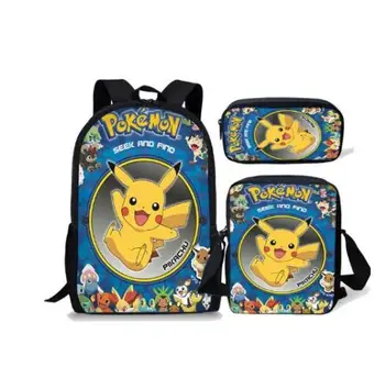 3 Pcs School Set Pokemon Haunter Eevee Monster Kids Backpack for Boys Girls Pikachu Student Book Bag Children Schoolbag
3 Pcs School Set Pokemon Haunter Eevee Monster Kids Backpack for Boys Girls Pikachu Student Book Bag Children Schoolbag