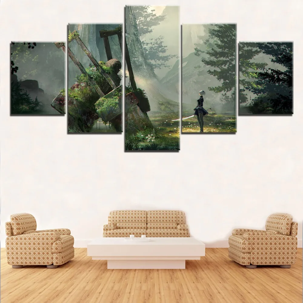 Modular HD Printed Canvas Poster Frame 5 Piece NieR Automata 2B Game Landscape Art Painting Home Decor Living Room Wall Pictures
Modular HD Printed Canvas Poster Frame 5 Piece NieR Automata 2B Game Landscape Art Painting Home Decor Living Room Wall Pictures