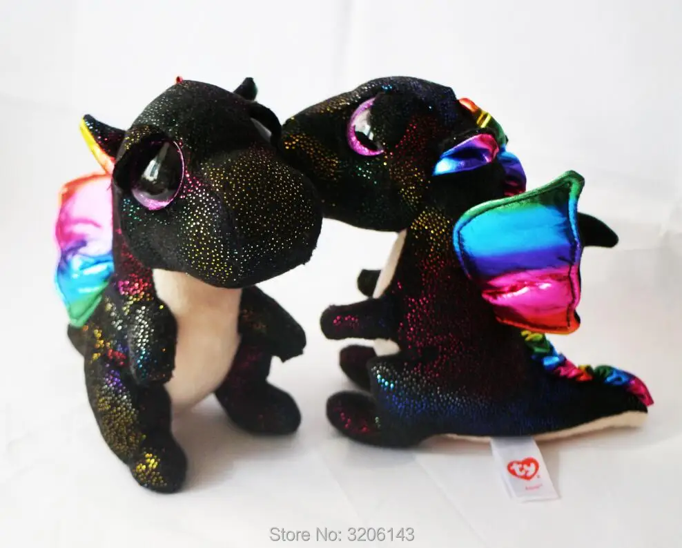 

Ty Beanie Baby 6" Anora the Rainbow Dragon Big Glitter Eyes 15cm Plush Stuffed Animals Doll Toys Collection Kids Christmas Gift