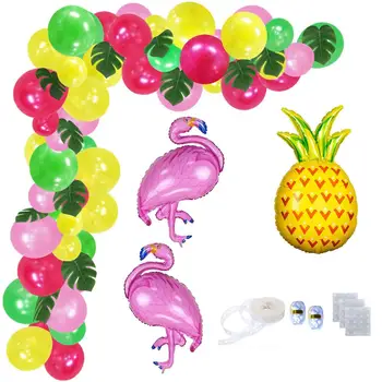 Tropical Balloons Garland Arch Kit with Flamingo&Pineapple Balloons Palm Leaves&Balloon Strip Set for Hawaii Party Decorations
Tropical Balloons Garland Arch Kit with Flamingo&Pineapple Balloons Palm Leaves&Balloon Strip Set for Hawaii Party Decorations