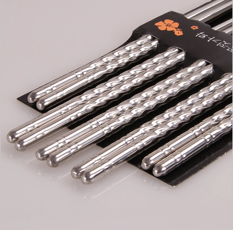 1set 5Pairs Chinese Style Thread Stylish Non-slip Design Stainless Steel Chop Sticks Chopsticks Environment Hollow
1set 5Pairs Chinese Style Thread Stylish Non-slip Design Stainless Steel Chop Sticks Chopsticks Environment Hollow