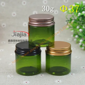 30 grams green PET Jar,30ml Plastic Jar with gold/black/brown Aluminum cap Cosmetic Packaging Personal Care Sample Container
30 grams green PET Jar,30ml Plastic Jar with gold/black/brown Aluminum cap Cosmetic Packaging Personal Care Sample Container