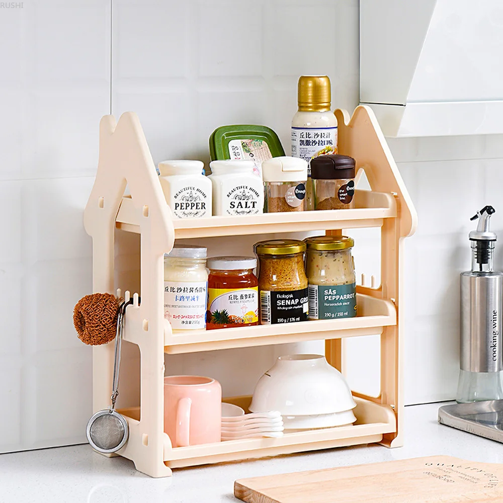 small house commodity shelf kitchen table-board three layers cruet Spice rack desktop storage rack hierarchy Hanger rack
small house commodity shelf kitchen table-board three layers cruet Spice rack desktop storage rack hierarchy Hanger rack