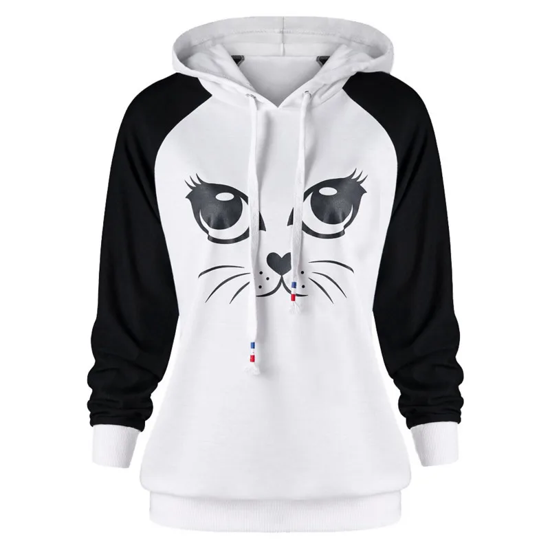 Black And White Color Cat Printing Hoodies Long Sleeve Women Autumn Casual Drawstring Sweatshirt Harajuku Sudaderas Mujer Ey*
Black And White Color Cat Printing Hoodies Long Sleeve Women Autumn Casual Drawstring Sweatshirt Harajuku Sudaderas Mujer Ey*