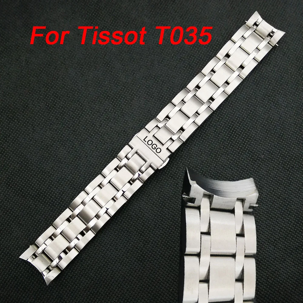 Ремешок для часов Tissot 1853 изогнутый из нержавеющей стали T035 18/22/23 мм|Ремешки часов|
