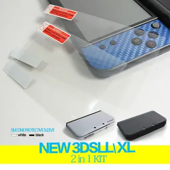Top Bottom HD Clear Protective Film Surface Guard Cover for Nintendo New 3DSXL/LL + Soft Silicone Cover, Case (Black or white )
Top Bottom HD Clear Protective Film Surface Guard Cover for Nintendo New 3DSXL/LL + Soft Silicone Cover, Case (Black or white )