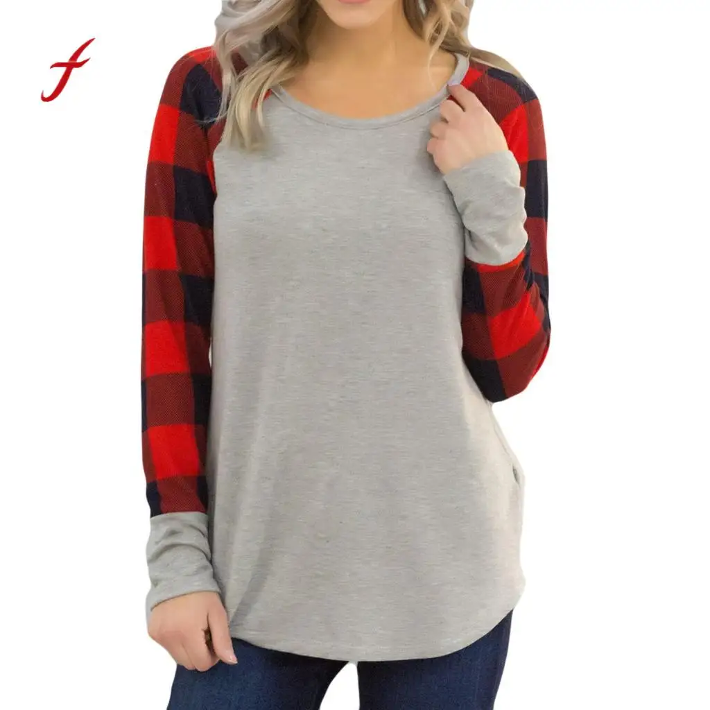 Womens tops and blouses Spring Autumn Long Sleeve O-Neck Plus Size Plaid Printing women blouses Plus Size Blusas Femininas
Womens tops and blouses Spring Autumn Long Sleeve O-Neck Plus Size Plaid Printing women blouses Plus Size Blusas Femininas