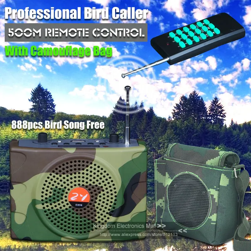 Free Shipping Camouflage 500M Remote Control Outdoor Hunting Decoy Bird Caller Sound Speaker Voice Amplifier 888pcs Bird Songs
Free Shipping Camouflage 500M Remote Control Outdoor Hunting Decoy Bird Caller Sound Speaker Voice Amplifier 888pcs Bird Songs
