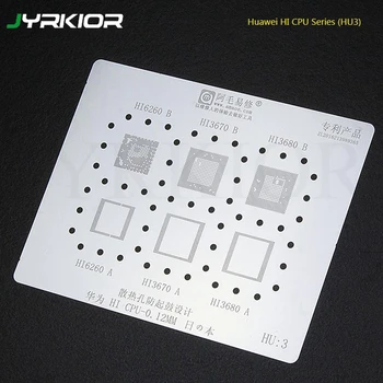 Jyrkior HU3 Plant Tin Mesh Hi6260/Hi3670/Hi3680 BGA Reballing Stencil Template For Huawei Hisilicon CPU Integrated Mesh
Jyrkior HU3 Plant Tin Mesh Hi6260/Hi3670/Hi3680 BGA Reballing Stencil Template For Huawei Hisilicon CPU Integrated Mesh